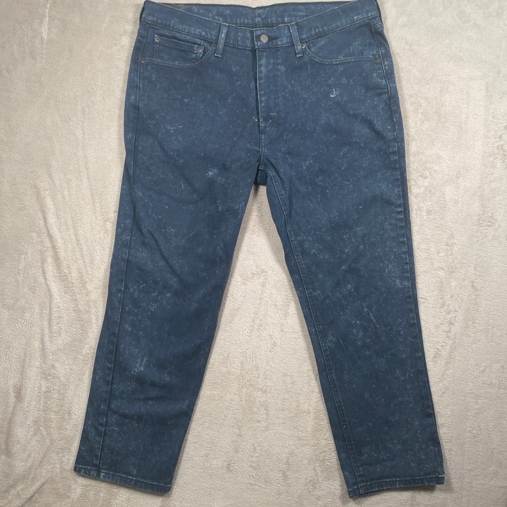 Levi's Jeans 541 Athletic Taper Mens 36x30 Indigo Blue Acid Wash Stretch Denim